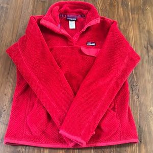 Patagonia Re-Tool Snap-T Fleece Pullover, Sumac Red, size S